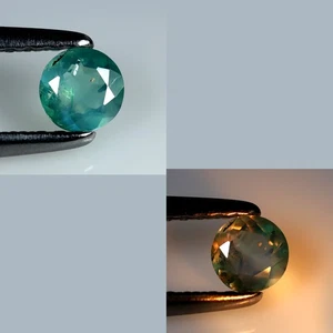0.26 ct Charming Round Cut (4 x 4 mm) Green Natural Un-Heated Alexandrite - Picture 1 of 3