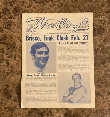 St. Louis Wrestling Program 02-21-76 Funk Brisco Von Erich Race WWF WWE NWA WCW - Image 1 of 3