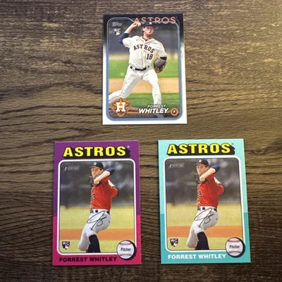 Forrest Whitley 2024 Topps Update #US61/Heritage#636 RC Astros 3-Card Lot - Image 1 of 4