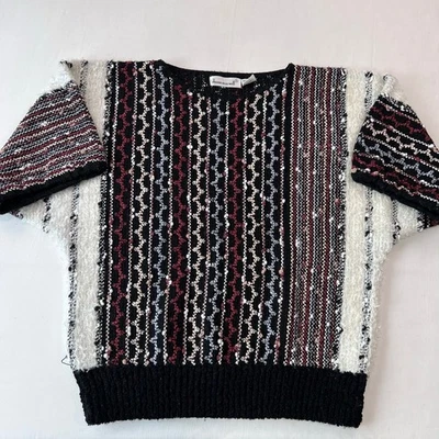 Camisa Suéter Jason Maxwell Años 80 Para Mujer Talla Pequeña Rayas  Foto 1 de 4