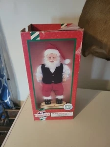 Animated Hip Swinging Santa Claus Christmas 1990 North Pole Tested Works - Picture 1 of 8