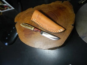 ANZA KNIVES LITTLE BAMBINO 5 3/4" MINI LJ BONE & ROSEWOOD HANDLE BLADE HC LEA SH - Picture 1 of 21