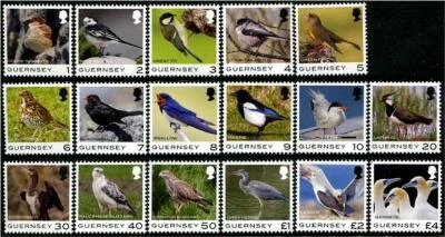 GUERNSEY 2021 BIRDS DEFINITIVE COMP. SET OF 17  STAMPS MINT MNH UNUSED CONDITION - Image 1 of 4