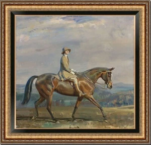 Handmade Old Master-Art Antique Oil Painting animal horse on canvas 30"x30" - Picture 1 of 2