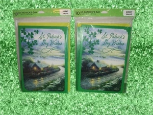 Hallmark THOMAS KINKADE St. Patrick's Day Cards -2 packs (20 cards/20 envelopes) - Picture 1 of 4