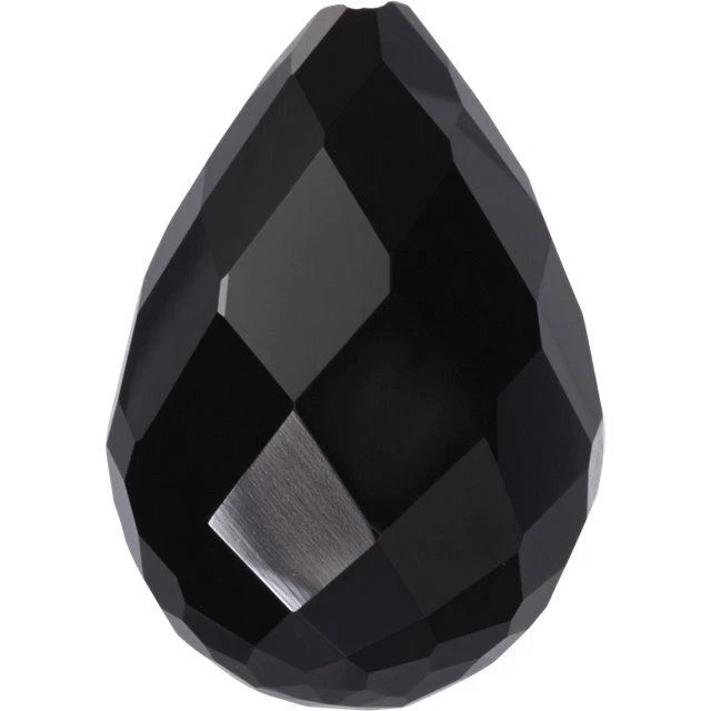 Natural Extra Fine Black Onyx - Briolette - Brazil - AAA+ Grade - Image 1 of 1