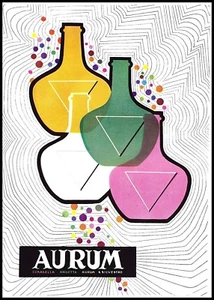 ADVERTISEMENT 1951 AURUM LIQUEUR CERASELLA ANISETTA S.SILVESTRO PESCARA D'ANNUNZIO - Picture 1 of 1