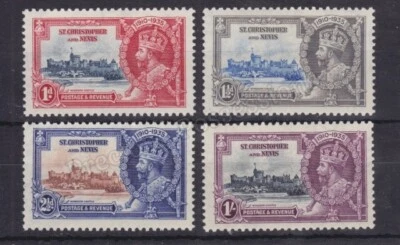ST CHRISTOPHER & NEVIS SG 61-64 MH MINT HINGED STAMP SET 1935 JUBILEE OMNIBUS - Image 1 of 2