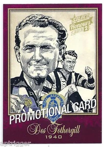 2015 Select Honours Promotional Card (BSK65) Des FOTHERGILL Collingwood - Picture 1 of 1