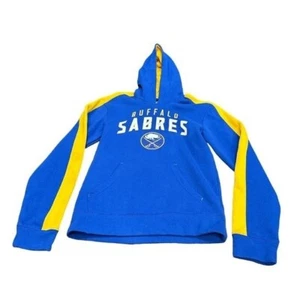 Buffalo Sabres Blue and Gold Hoodie Men’s Small Sweatshirt Logo NHL Hockey - Picture 1 of 8