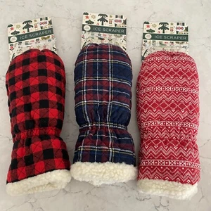 Wemco Ice Scraper Blade Warm Plush Interior Durable Winter Glove Mitten - Picture 1 of 10