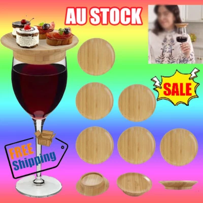 Wooden Wine Glass Charcuterie Board Topper 1/2/4/8/10pcs QG - image 1 of 4