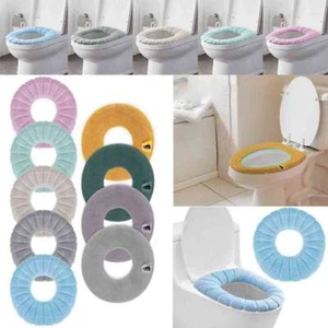Toilet Seat Pad Cushion Closestool Cover Washable Soft Warmer Mat Bathroom Home - Picture 1 of 21