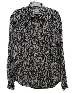 SANDRO PARIS CAMOUFLAGE  SHIRT SIZE M COTTON LONG SLEEVE MADE IN TUNISIA #B2 - Picture 1 of 6