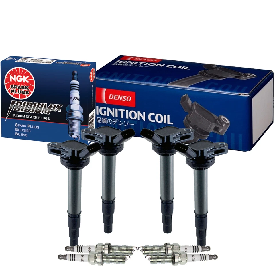 Kit de bujías Denso 4 COP bobina de encendido NGK 4 IridiumIX para Lexus Scion Toyota Foto 1 de 1