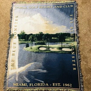Doral Golf Course The Blue Monster Miami, Fl Afghan Throw Blanket Tapestry Trump - Picture 1 of 3