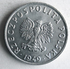 1949 POLAND 5 GROSZY - Excellent Coin - FREE SHIP - Bin #343