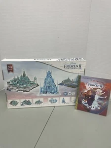 Disney Frozen II Arendelle & Ice Castle 3D Puzzle 343 pc & Little Golden Book - Picture 1 of 7