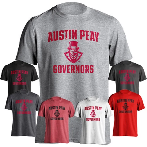 Austin Peay State University Governors Retro Distressed Logo Short Sleeve Tee Cover
