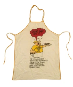 Vintage Retro Super Chef Apron 100% Cotton Sz 13 - Picture 1 of 5