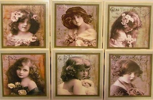 Fliesenuntersetzer - junge Modelle - 6er Set - (Kaufen Sie 2 Sets - erhalten Sie 1 Set gratis) - A - Bild 1 von 8