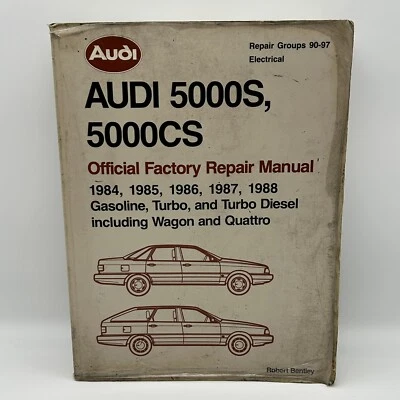 AUDI 5000S 5000CS 1984-1988 manual oficial de reparación de fábrica [volumen #2] Foto 1 de 4