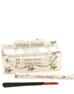 STAMFOR INCENSE STICKS WHITE MUSK SCENTED 20 STICKS PER PACK NEW BOXED FREE P&P - Picture 1 of 1