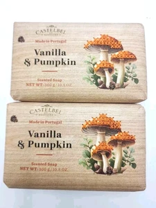 Set of 2 Castelbel Luxurious Scented Bath Bar Soap Vanilla & Pumpkin 10.5oz - Picture 1 of 5