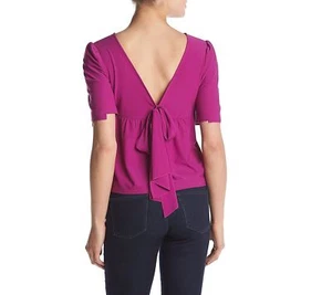 NWT - Kensie Tie-Back Top Bright Purple, Size S  - Picture 1 of 6