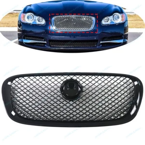 Black Front Bumper Radiator Grille Cover l Fit For Jaguar XF 2008-2011,C2Z148921 - Picture 1 of 8