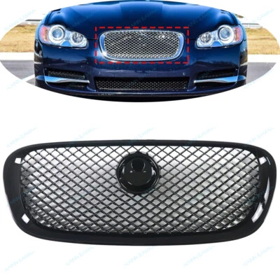 Black Front Bumper Radiator Grille Cover Fit For Jaguar XF 2008-2011,C2Z148921 - Image 1 of 4