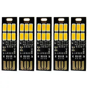 5x 6-LED USB Portable Keychain Lamp W/ Touch Dimming 1W 3200K Warm Light - Picture 1 of 8