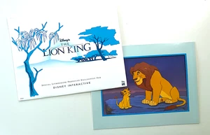 1995 Special Disney Interactive Lion King Lithograph Artwork Mufasa and Simba - Picture 1 of 1