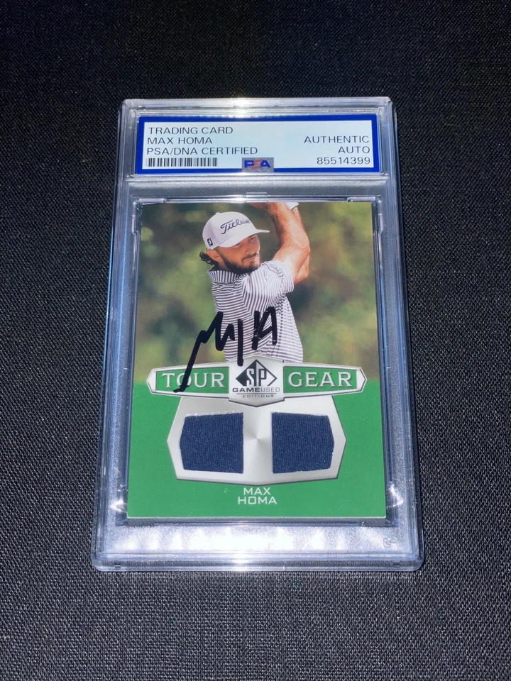 Max Homa Signed 2024 SP Game Used Tour Gear PSA Slabbed Golf Card - Image 1 of 2