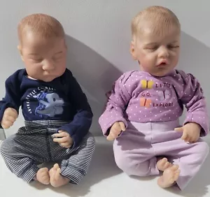 16 Zoll Neugeborene schlafende Puppen Junge & Mädchen Carters Kleidung - Bild 1 von 3