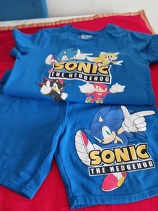 FREEZE Boy's Sonic The Hedgehog Short Sleeve T-Shirt and Shorts Set - Picture 1 of 11