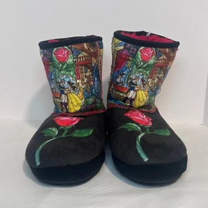 Disney Beauty And The Beast Stained Glass Slipper Boots XL 11-12 Princess Belle - Picture 1 of 8