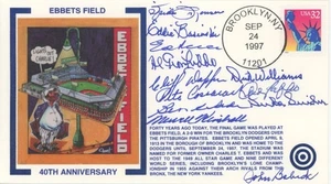 Brooklyn Dodgers Legends Autographed Postal Cover by 12 Greats - Picture 1 of 1