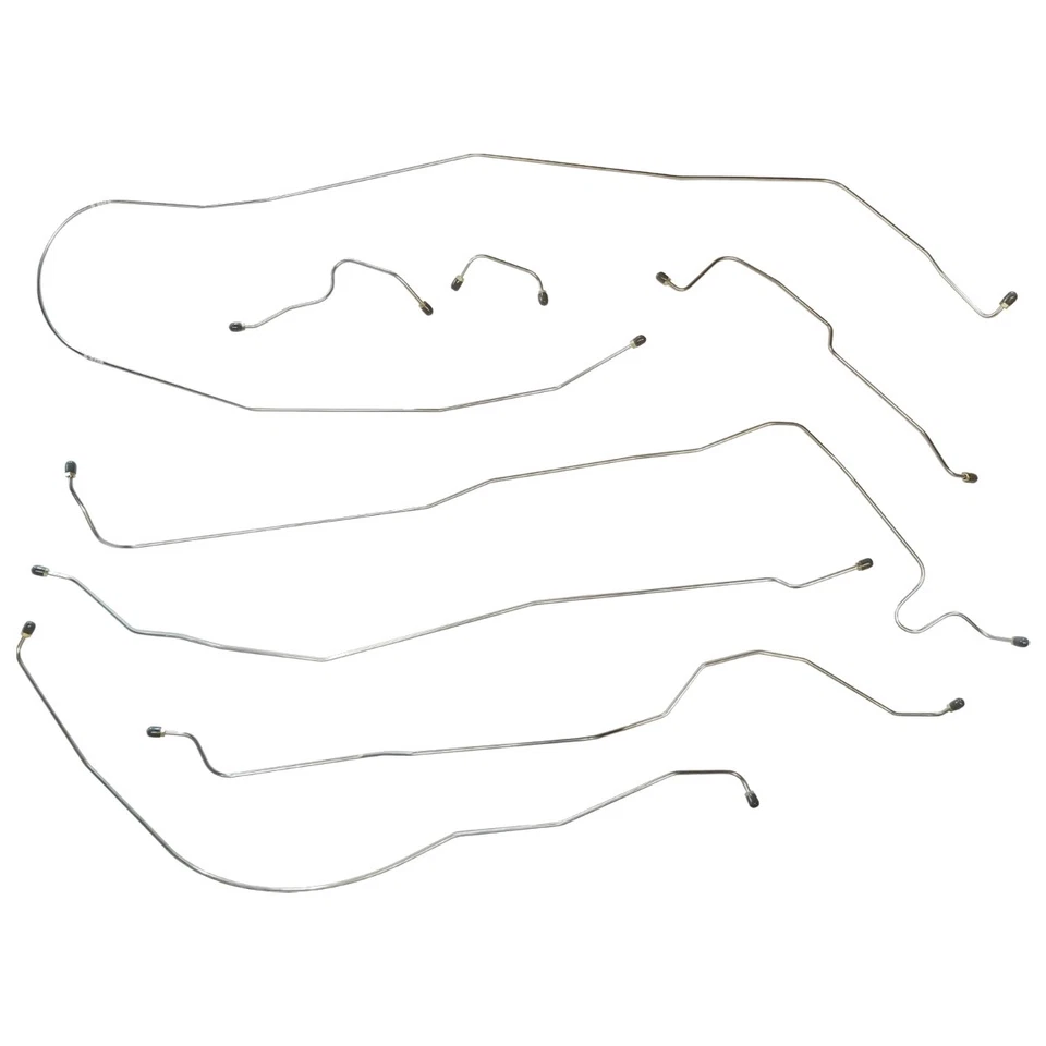 Juego de línea de freno preformada de acero inoxidable Studebaker Lark 1959-64 sin Hill Hold 109 wb Foto 1 de 4