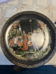 Bradford Ex. Tianex Russian Porcelain Plate: Priest & His Servant Balda 1989 - Picture 1 of 4