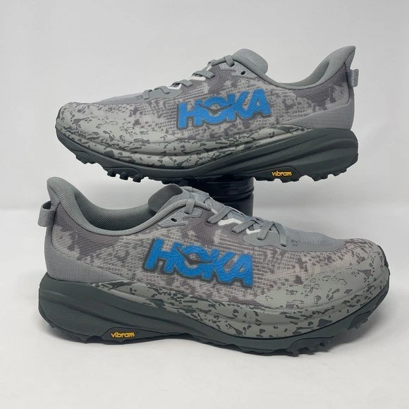 Hoka Speedgoat 6 Para hombres Talla 12.5 2E (X-Ancho) Gris Trail Running Zapatos Tenis Foto 1 de 4