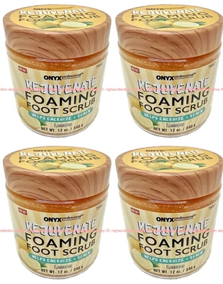 ( Lot 4 ) NEW Onyx Professionals Rejuvenate LEMON FOAMING Foot Scrub 12 oz Each - Image 1 of 4