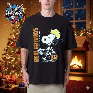 Camiseta Real Friends Halloween Perro Esqueleto Chicago Suburbios Halloween - Imagen 1 de 3
