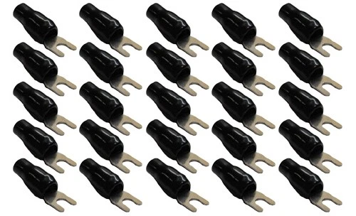 Stinger S4GBSPTBB Car Audio 4 Gauge Power Wire Black Spade Terminals 25 Pack - Image 1 of 1