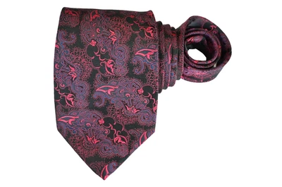 VENTURI UOMO CORBATA HOMBRE ROJA, NEGRA/FLORAL CORBATA HOMBRE Ancho: 3.7/8" Largo: 60" Foto 1 de 3