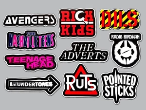 Punk Sticker Pack (QTY 10) SET 32 avengers dils adverts ruts radio birdman rock - Picture 1 of 1