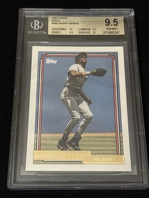 1992 Topps - Barry Bonds #380 oro Foto 1 de 3