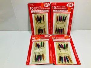( 4 ) Vintage packs  Mini Replacement Bulbs 2.5v for 50 Light Sets Christmas NEW - Picture 1 of 2