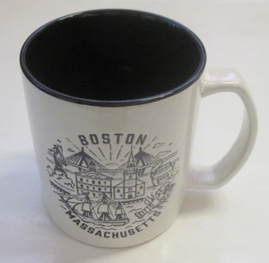 Boston Massachusetts Coffee Mug Etched Ceramic 12 oz Boston Line Art NEW w/Tag - Picture 1 of 7