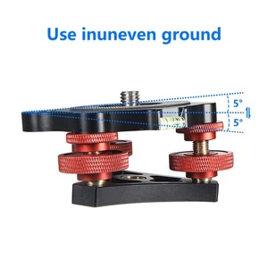 Camera Tripod Head Leveling Base Aluminum Alloy Triple-wheel Precision Leveler - Picture 1 of 8